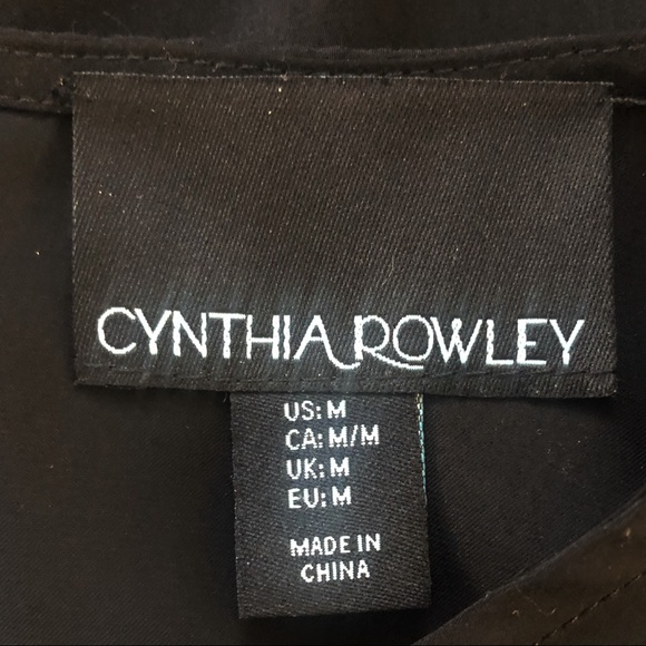 Cynthia Rowley - Mixed Print Zip Back Blouse - Medium - Picture 9 of 10